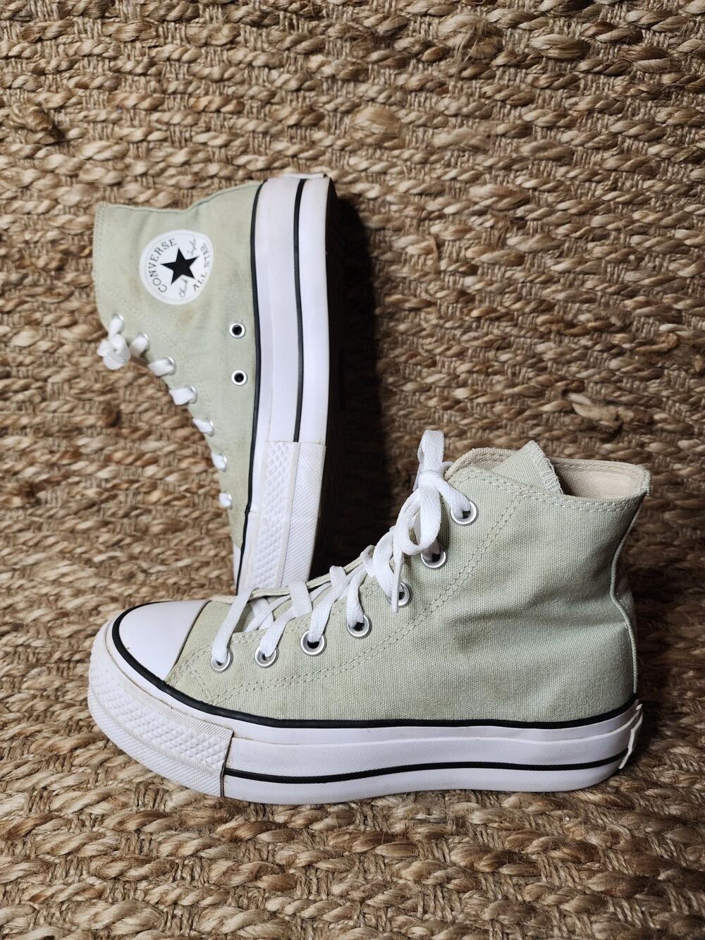 Converse Chuck Taylor All Star Lift Hi Platform Shoes Women's 6.5 Sage Green